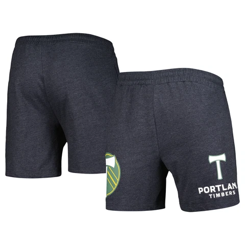 Men's Concepts Sport  Charcoal Portland Timbers Multi-Logo Shorts Cover