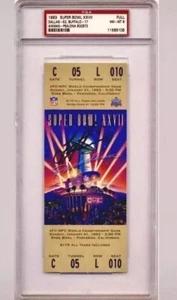1993 TROY AIKMAN *HOF* SIGNED SUPER BOWL TICKET PSA/DNA 8 DALLAS 52-17 **RARE** - Picture 1 of 4