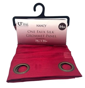 RT Designers Collection Nancy 54" x 84" Kunstseide Vorhang Panel, Burgund - Bild 1 von 10