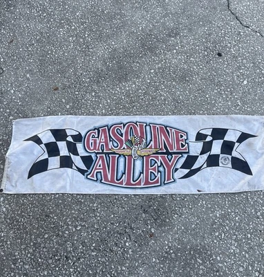 IMS Gasoline Alley Flag 19" x 65" Indianapolis Motor Speedway Vintage - Image 1 of 2