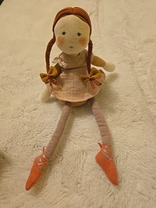 Les Rosalies Fleur Rag DollMoulin Roty Plush Redhead Plush Toy Fast Shipping - Picture 1 of 7
