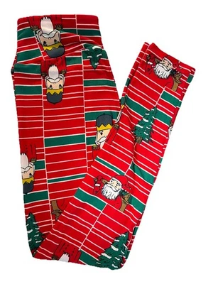 New LuLaRoe Santa Holiday Nutcracker Christmas Tree Leggings Size OS (2-10) - Image 1 of 4