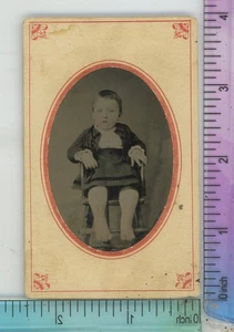 Kindersitzend im Hochstuhl Tintype Ferrotype - Bild 1 von 2