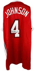 Larry Johnson autographed signed jersey NBA Charlotte Hornets JSA COA - Picture 1 of 4