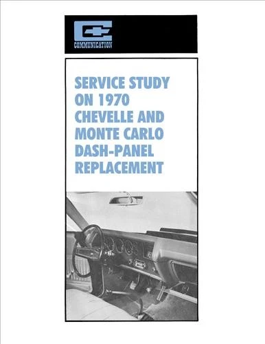 Chevelle 1970 - Monte Carlo tablero reemplazo manual de entrenamiento de servicio Chevrolet Foto 1 de 4