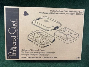 New Pampered Chef Chillzanne Rectangular Server #2781, Made in USA - Picture 1 of 4