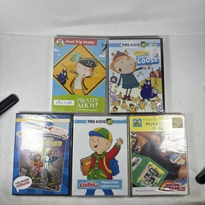 PBS Kids Caillou, Peg + Cat, Reading Rainbow (5 DVD Lot) Kids' Educational Shows - Foto 1 di 5