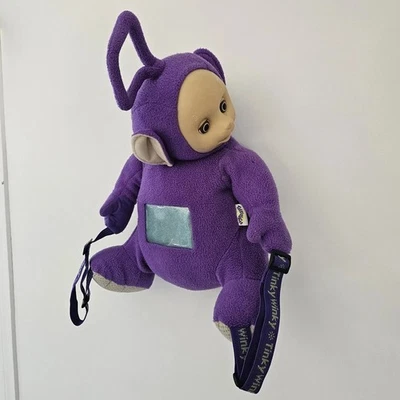 Mochila de felpa vintage Teletubbies Tinky Winky bolso púrpura 1998 Foto 1 de 4