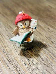 Hallmark Andenken Ornament 1992 Eule Eule mit Box - Bild 1 von 12