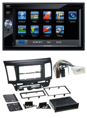 Blaupunkt SD Bluetooth 2DIN MP3 USB AUX Autoradio für Mitsubishi EVO Lancer ab 0 - Bild 1 von 4