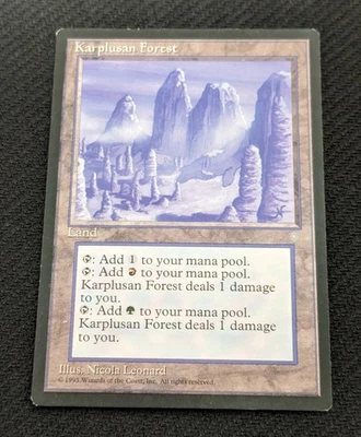 Karplusan Forest Magic The Gathering ICE English Card Lightly Worn Used - Image 1 of 2