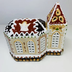 Villeroy Boch Scandinavia Gingerbread Ceramic Church Tea Light holder In Box - Picture 1 of 24