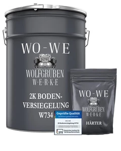 2K Beton Versiegelung Bodenbeschichtung Epoxidharz Bodenfarbe UV-fest Farblos - Bild 1 von 7