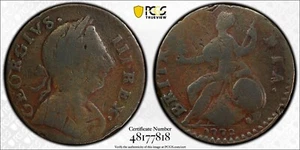 1772 Machin's Mills 1/2p Vlack 5-72A W7710 R6 GEORGIVS III Group 1 PCGS F12 - Picture 1 of 8