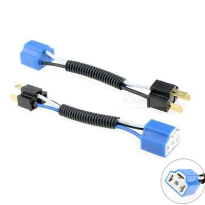 H4 Ceramic Wire Wiring Harness Headlight Socket Connector Adaptor Plug Extension - Image 1 of 4