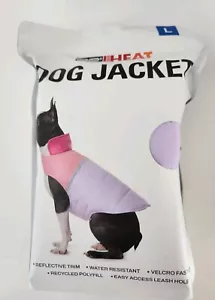 32 Degrees Dog Jacket Puffer Vest- Size LARGE - Pink And Purple Easy Leash - Picture 1 of 4