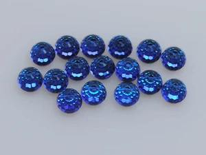 12 pcs. SWAROVSKI #4869 6mm, Flatback Round Fireball Faceted Stones,Bermuda Blue - Picture 1 of 4