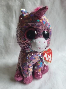 Ty Flippables Sparkle Sequin Unicorn 6" Plush Stuffed Toy Sparkle 2019 with TAGS - Picture 1 of 9