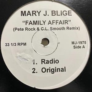 MARY J. BLIGE - FAMILY AFFAIR (PETE ROCK & C.L. SMOOTH REMIX) (12") 2001 RARE!! - Picture 1 of 2