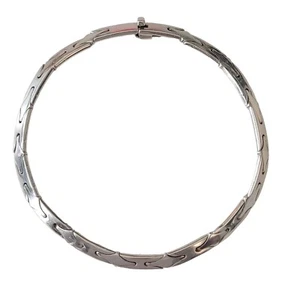 Collar Gargantilla Cuello Chevron con Bisagras de Plata Esterlina México Marcado TF-41, E578 - Imagen 1 de 15