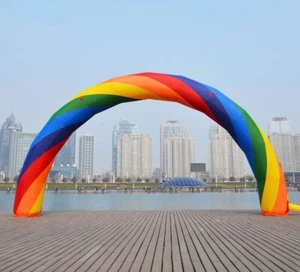 Inflatable Rainbow Advertising Arch 39.4x19.7ft Oxford Cloth Waterproof NoBlower - Picture 1 of 7