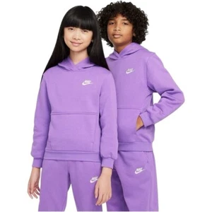 Nike Kids Purple Cotton 2 Piece Hoodie and Track Pants Set Size XS Kids 6/7 - Picture 1 of 6