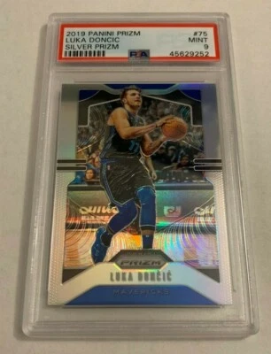 Panini Prizm Silver #75 2019-20 Luka Doncic Dallas Mavericks PSA 9 como nuevo Foto 1 de 2