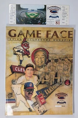 1993 Cleveland Indians Game Face Magazine Last Series Stadium & Ticket CLE V CWS - Image 1 of 4