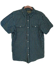 Arizona Jeans Company Junior Size XL Pearl Snap Plaid Top Short Sleeves Shirt S - Picture 1 of 5