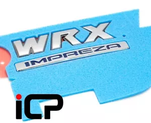 Genuine WRX Impreza Boot Badge Black Blue Fits: Subaru Impreza WRX GD 00 To 07 - Picture 1 of 1