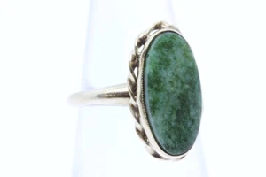 10K 2.74g Yellow Gold Cabochon Jasper Wave Rope Bezel Set Cocktail Ring Size-5 - Picture 1 of 10