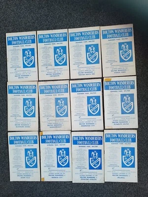 Bolton Wanderers Programmes. Set Of 12 Homes 1967/68. Includes Aston Villa. - Image 1 of 2