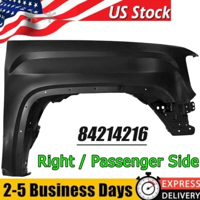 Front Right Side Fender For GMC Sierra 1500 2014-18 Primed 84214216 Replacement - Изображение 1 из 4