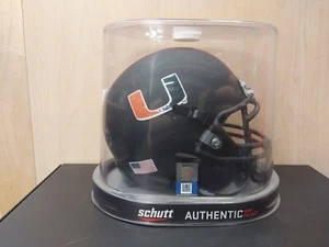 NEW! Schutt MIAMI HURRICANES Matte Black Mini Helmet: New Dealer Old Stock - Picture 1 of 4