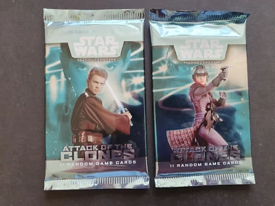 STAR WARS TCG ATTACK OF THE CLONES BOOSTERS x 2 DIFFERENT MINT FACTORY SEALED Z - Image 1 of 4