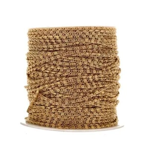 10 Meter/Rolle 18 Karat Gold Edelstahl Zum Selbermachen Schmuckherstellung Ketten 2,8 mm - Bild 1 von 7