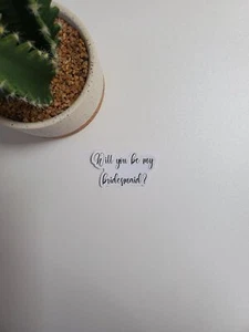 Will You Be My Bridesmaid Text Sticker | Glossy Vinyl - Picture 1 of 2