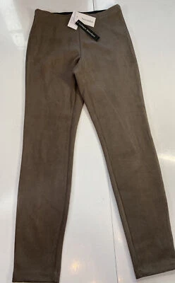 Catherine Malandrino Women's Size Small Brown Taupe Faux Leather Crop Leggings - Image 1 of 4
