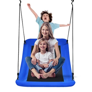 Patiojoy Outdoor Swing 60" Skycurve Platform Tree Swing for Kids Adults Blue - Picture 1 of 8