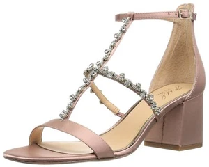 Badgley-Mischka-Jewel-Damen-Alamea-Absatz-Sandale-Staubrosa Gr.9 Neu - Bild 1 von 5