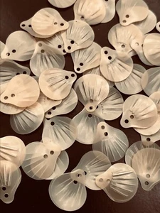 Sequins 14mm Caramel Light Brown Translucent 1/2in Shell Fan Pearl Choose Pack - Picture 1 of 1