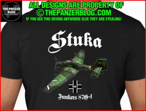 Stuka Ju 87G-1 T-Shirt WWII German Aircraft Version 1 - Picture 1 of 49