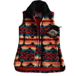 Powder River Outfitters Panhandle Southwestern Ski Vest Mens Size M Fleece - Picture 1 of 14