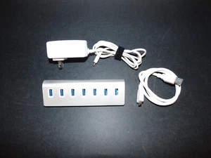 Sabrent HB-MAC7 7-Port Aluminum USB 3.0 Hub with Power Adapter - Picture 1 of 2