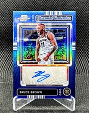 2022 Panini Contenders Optic Bruce Brown Auto Perennial /75 Blue Prizm NUGGETS