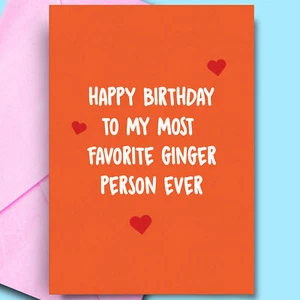 Tarjeta de cumpleaños descarada para jengibre mate humor comedia esposo mejor amigo - Imagen 1 de 3