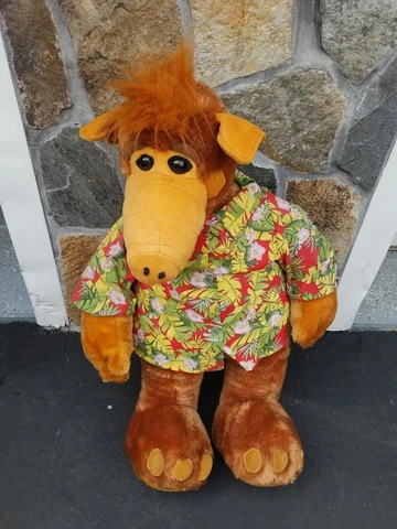 Vtg Hawaiian Plush 40" ALF Stuffed Animal Doll Toy Alien Life form life Jumbo Cover