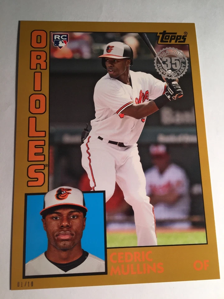 2019 Topps Rookies 1984 Jumbo 5x7 Cedric Mullins Orioles RC CM 03/10 - Image 1 of 1