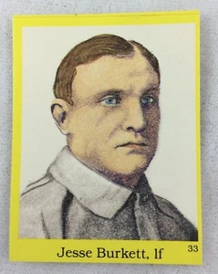 MLB 1989 Little Simon Hall of Fame Sticker Card - Jesse Burkett - Picture 1 of 1