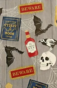 Haunted Halloween Vinyl Tablecloth Party Table Decoration Witch Cabin 52 x 90 - Picture 1 of 3